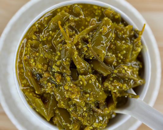 Spicy Green Chilli Pickle (ସବୁଜ ଲଙ୍କା ଆଚାର)