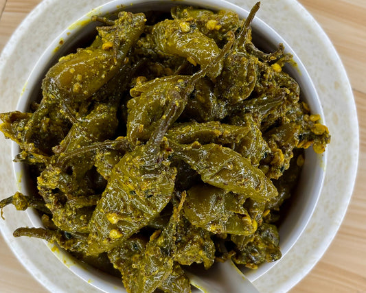 Very Spicy Green Chilli Pickle (ସବୁଜ ଲଙ୍କା ଆଚାର)