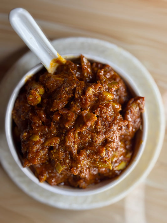 Spicy Red Garlic Pickle (ଲାଲ ରସୁଣ ଆଚାର)