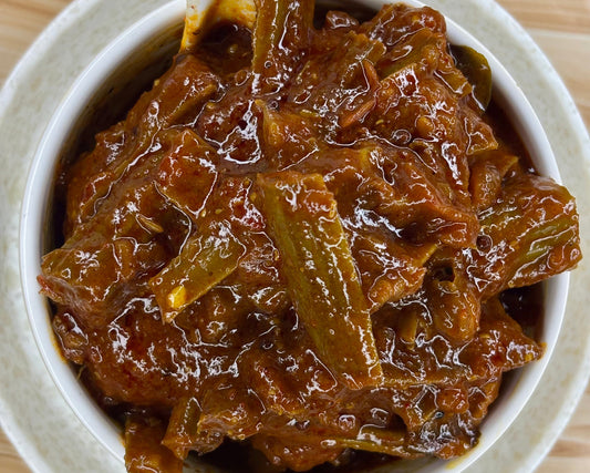 Sweet - Spicy Drumstick Pickle (ସଜନା ଛୁଇଁ ଆଚାର)