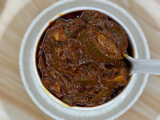 Spicy Mango Masala Pickle (ଆମ୍ବ ମସଲା ଆଚାର)