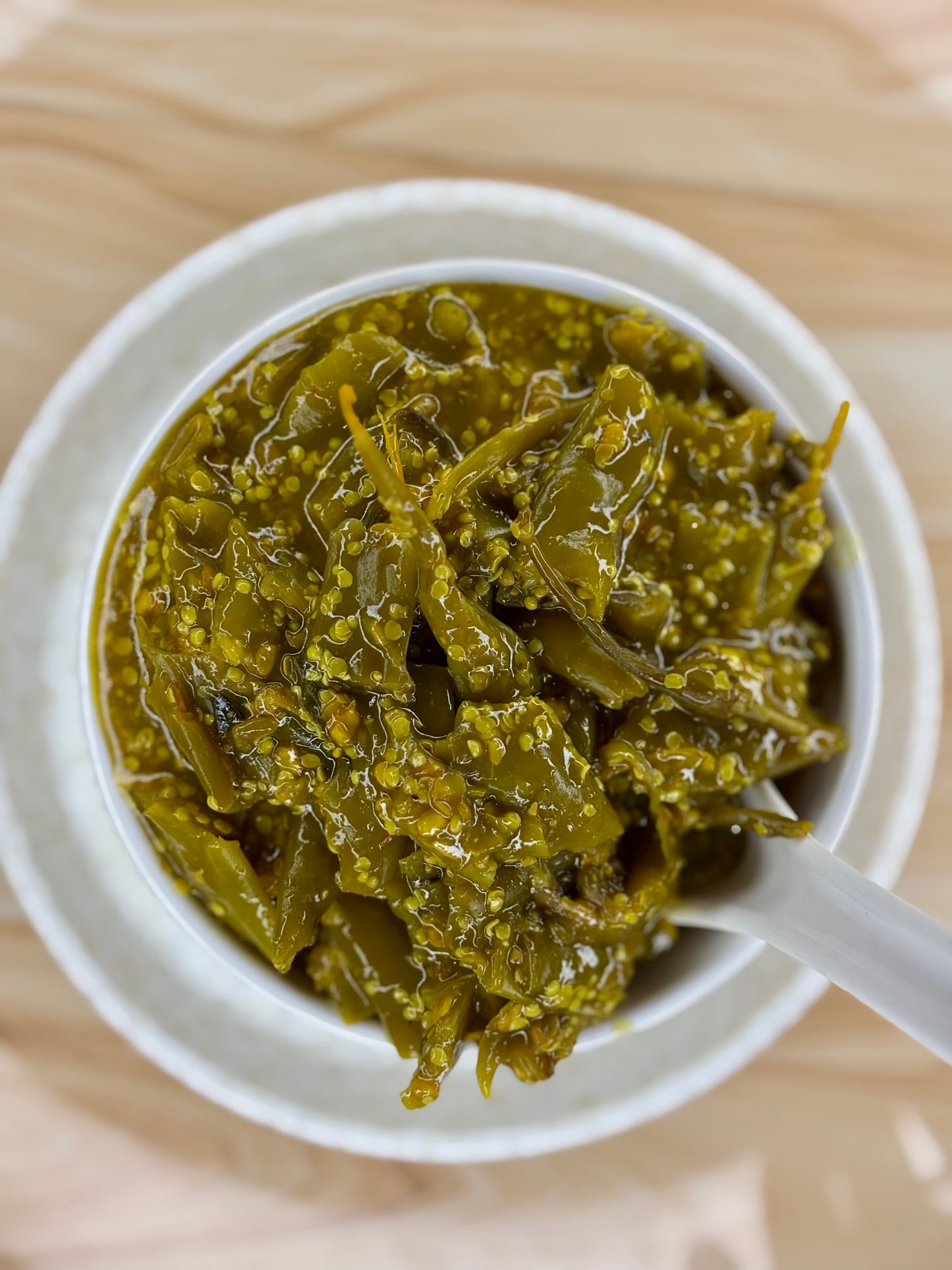 Spicy Green Chilli Pickle (ସବୁଜ ଲଙ୍କା ଆଚାର)