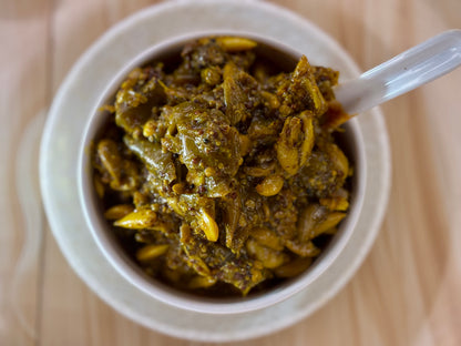 Spicy Green Garlic Pickle (ସବୁଜ ରସୁଣ ଆଚାର)