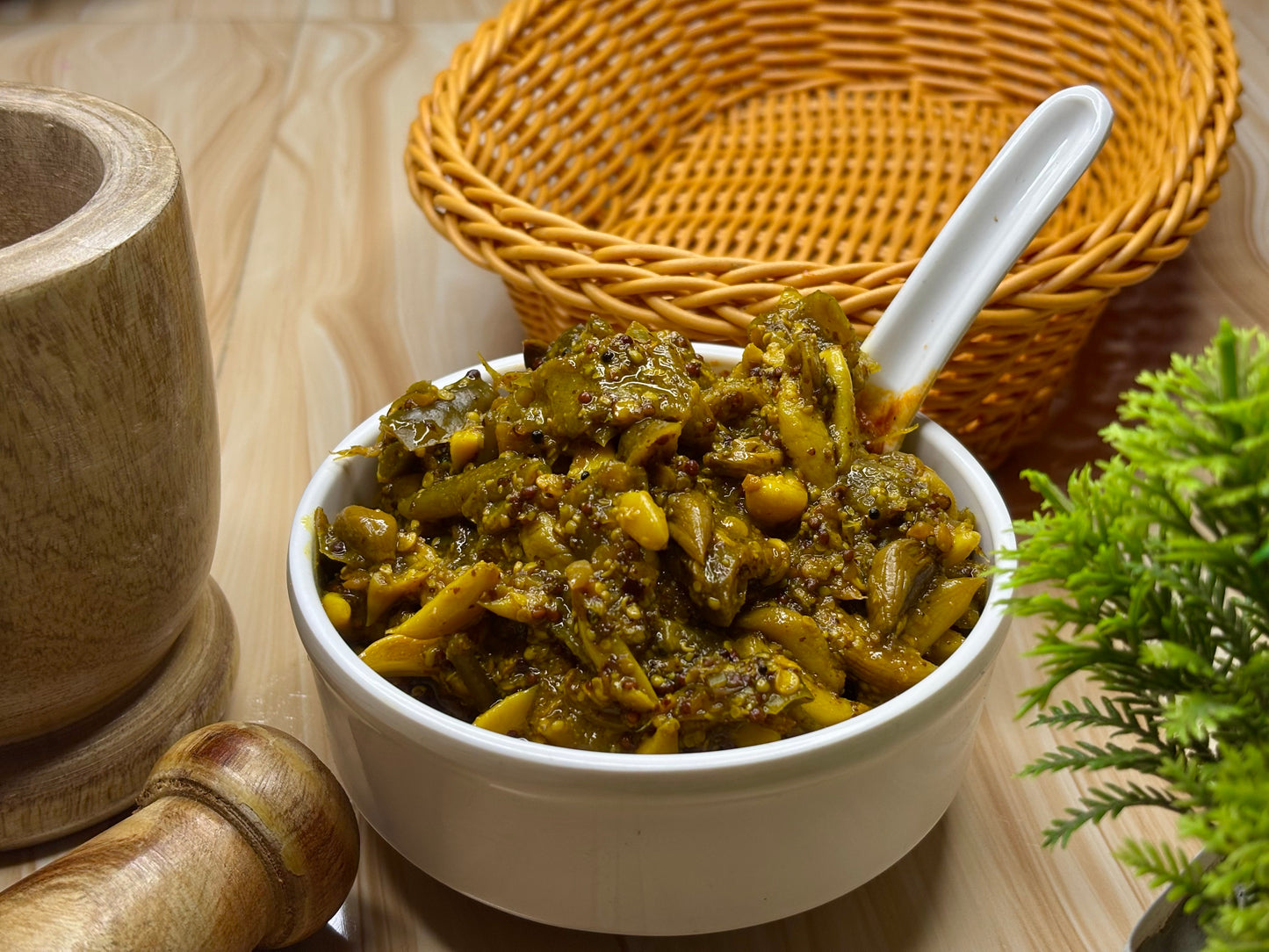 Spicy Green Garlic Pickle (ସବୁଜ ରସୁଣ ଆଚାର)