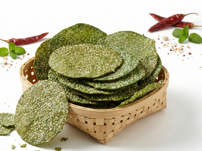 Pudina Special Papad (ପୁଦିନା ସ୍ପେଶାଲ୍ ପାପଡ଼)