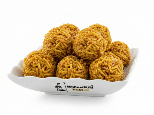 Sev Jaggery Ladu (ସେଭ ଗୁଡ଼ ଲଡୁ)