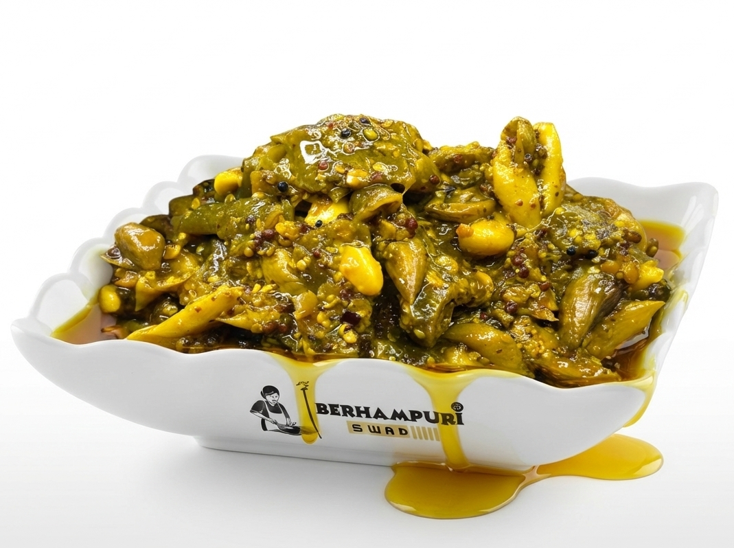 Spicy Green Garlic Pickle (ସବୁଜ ରସୁଣ ଆଚାର)