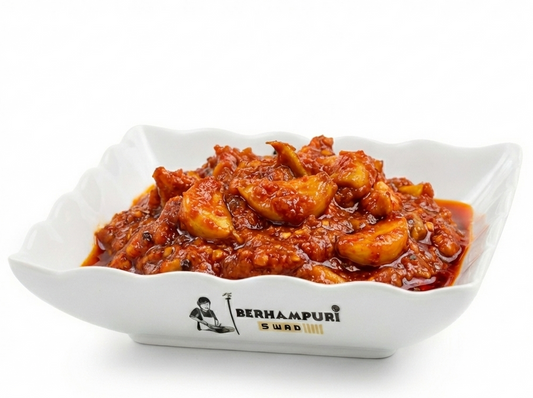 Spicy Red Garlic Pickle (ଲାଲ ରସୁଣ ଆଚାର)