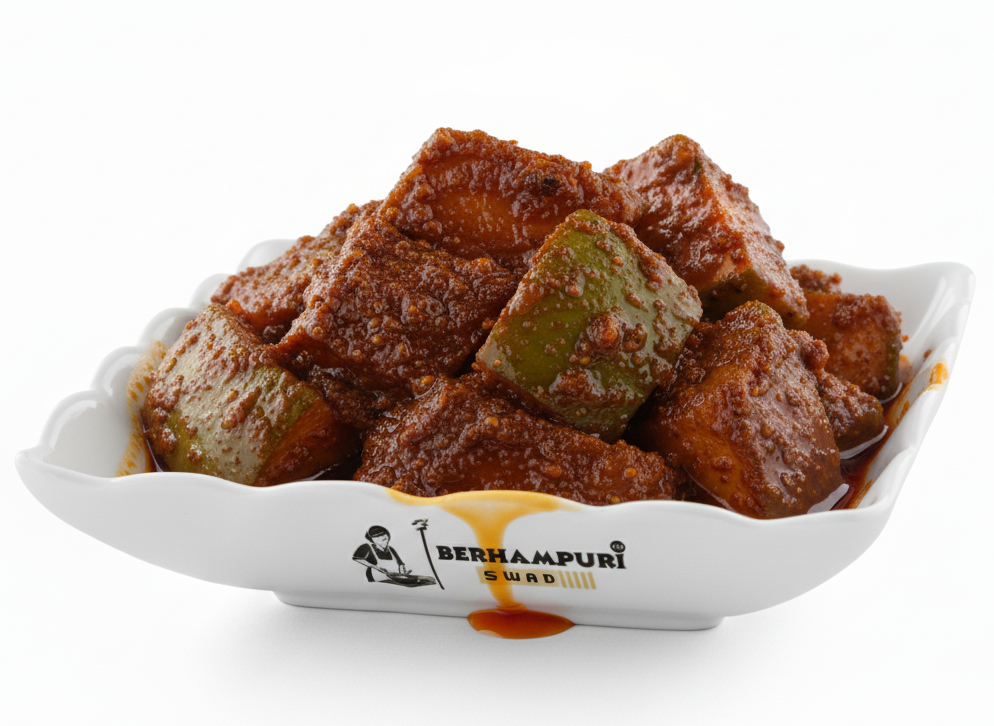 Spicy Mango Masala Pickle (ଆମ୍ବ ମସଲା ଆଚାର)